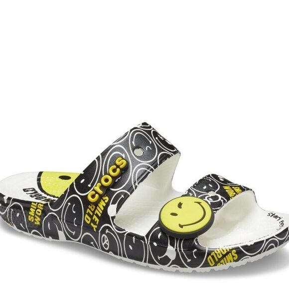 Classic Crocs SmileyWorld Sandals Men’s Size 9 - Picture 1 of 10